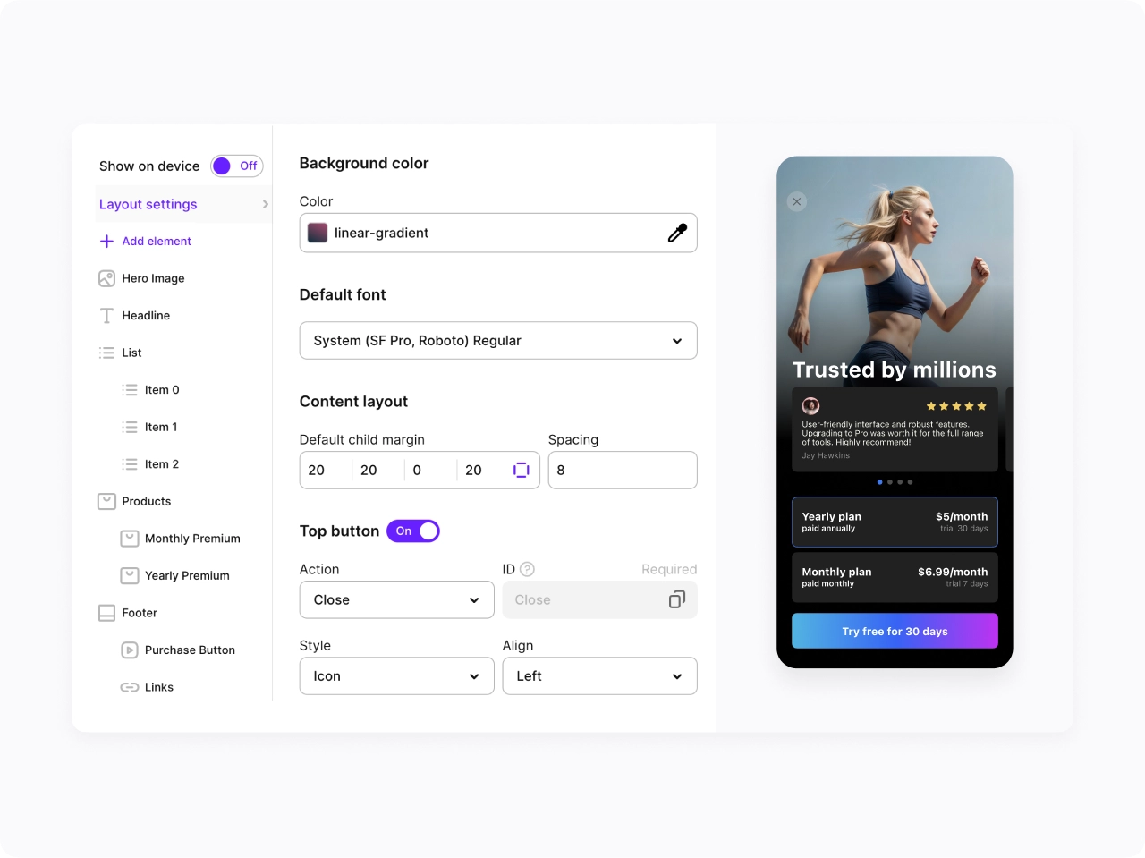 Screen Paywall Builder